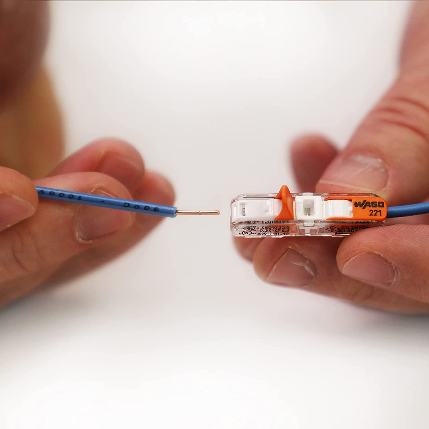 Peppy Products WAGO size comparison with wire for correct AWG selection benefit