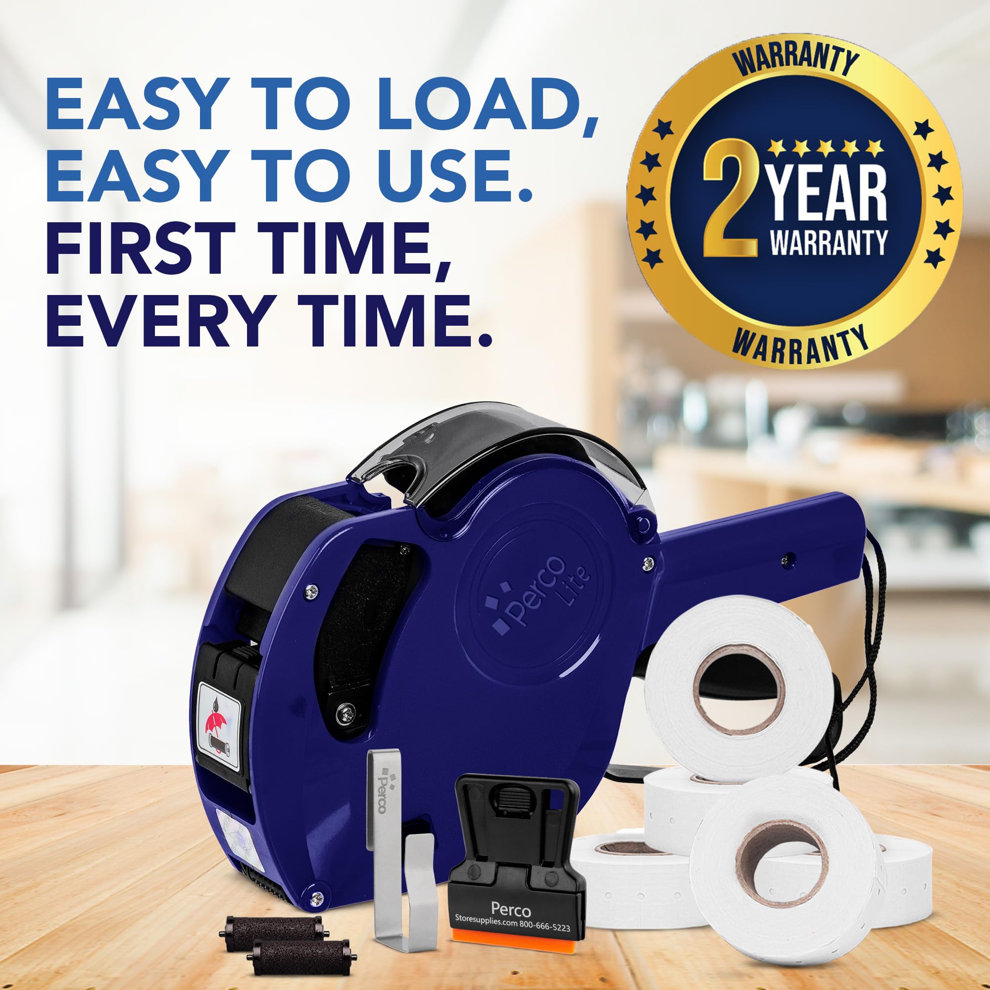 Perco clip and scraper accessories arranged for fast access and neat corrections