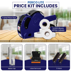 Perco five white label rolls stacked for long-lasting supply and convenience