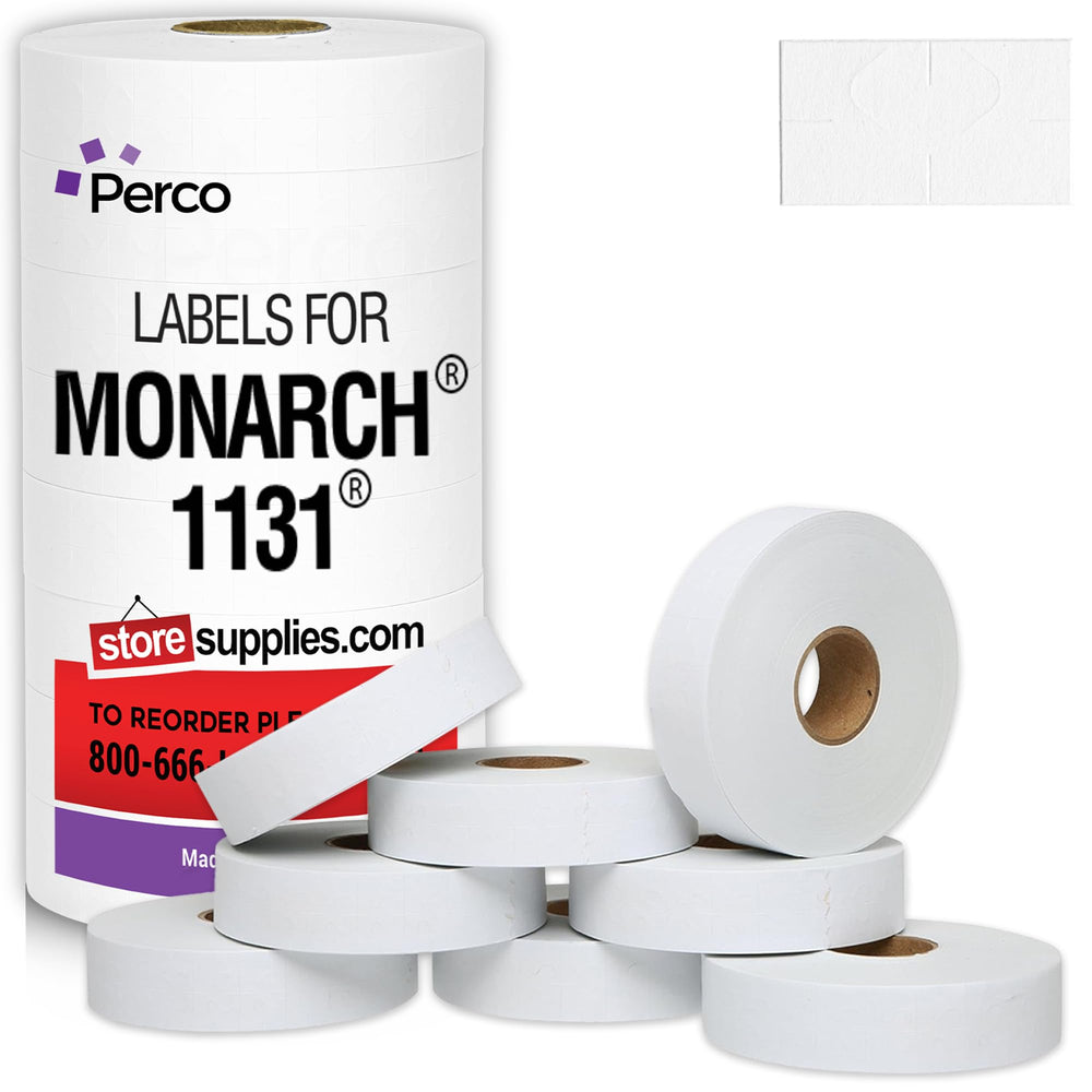 Perco front packaging showing 8-roll value pack, easy restock benefit