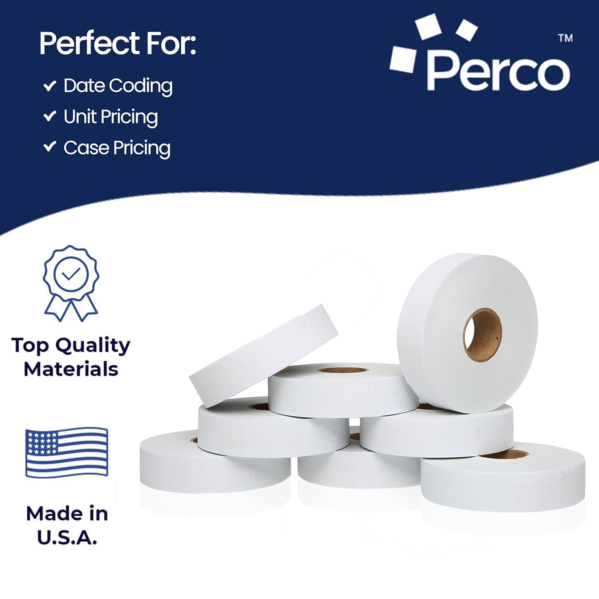 Perco rolls held in hand showing scale, helps order planning