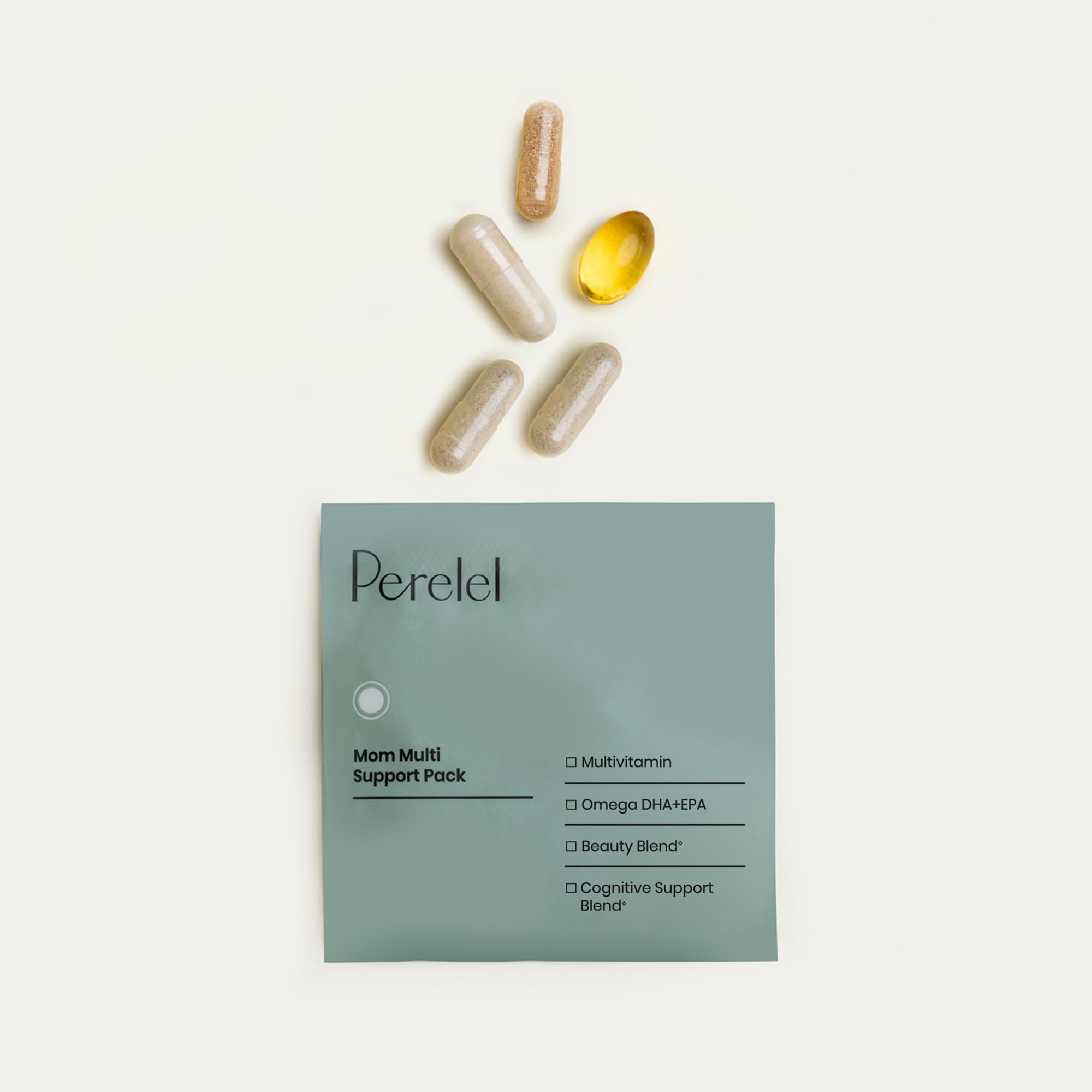 Powder and capsule detail from Perelel for collagen and nutrients