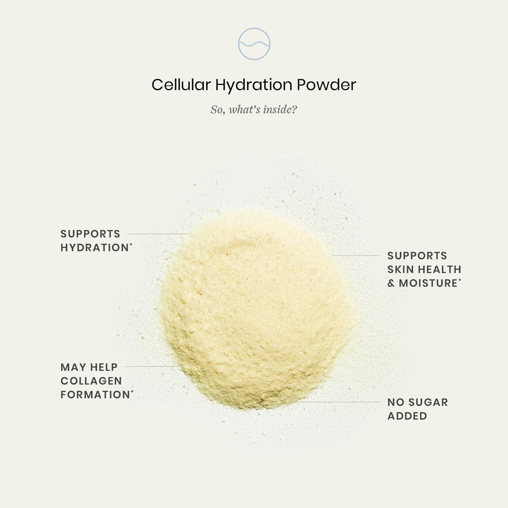 Perelel powder texture in hand demonstrating fine mixability and solubility