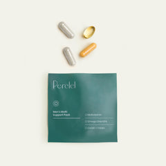 Perelel omega softgel closeup highlighting DHA and EPA support