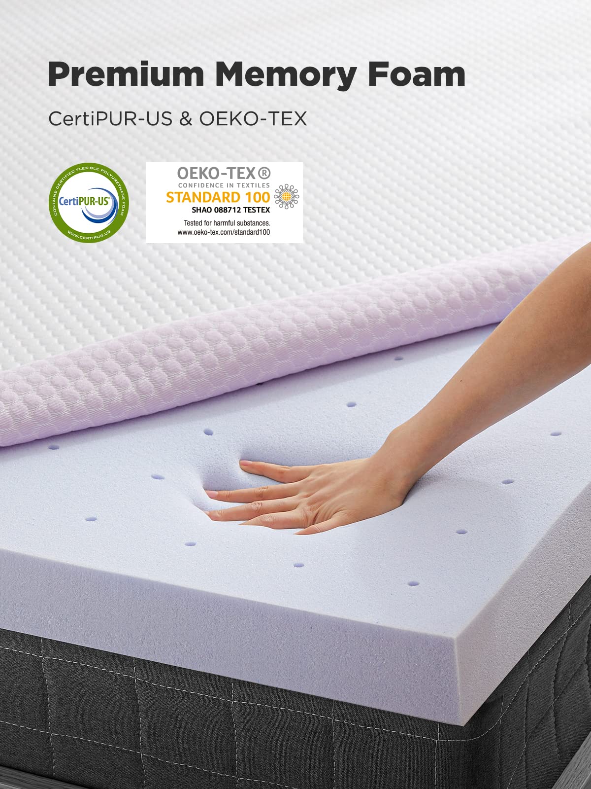 PERLECARE close-up of removable cover fabric highlighting durable breathable texture