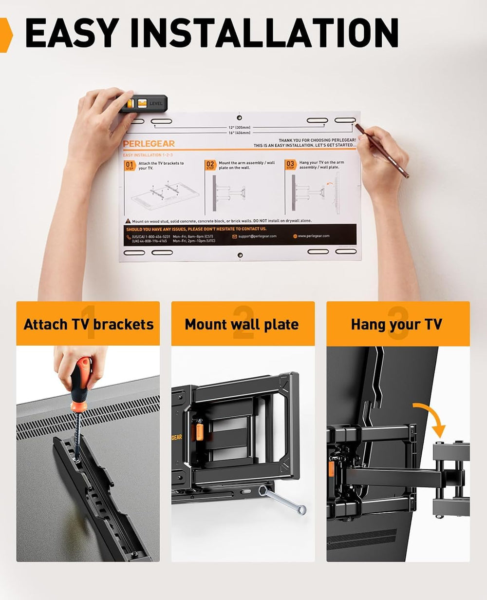 Perlegear included hardware and template simplifying fast, accurate installation