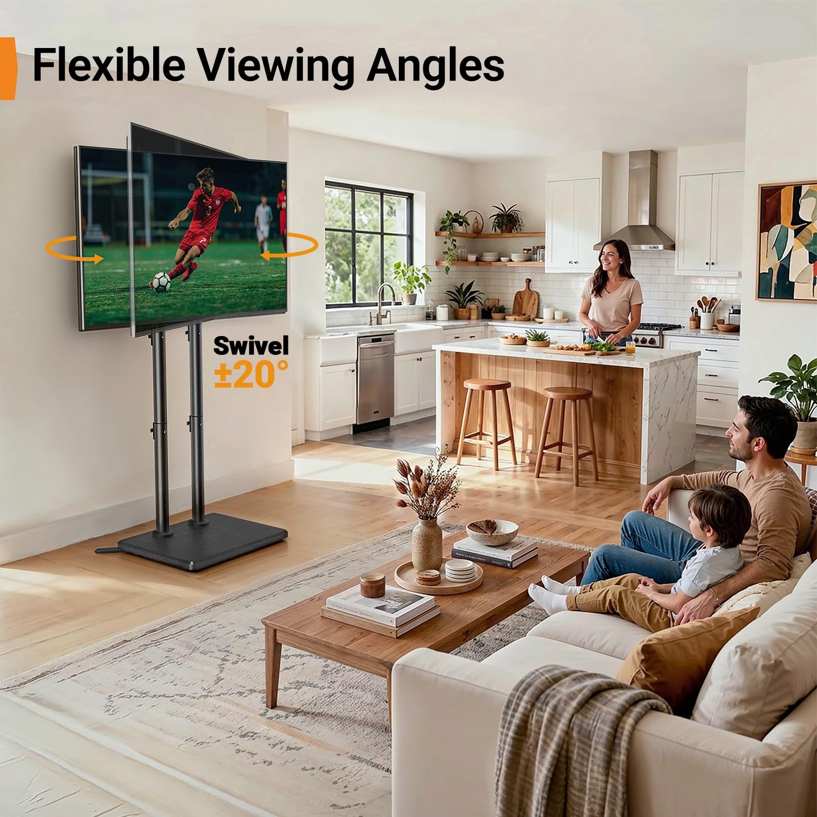 Perlegear swivel angle demo illustrating flexible viewing for rooms