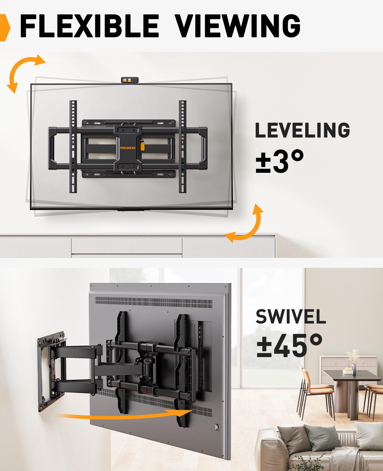 Perlegear wall plate with outlet access enabling tidy cable management