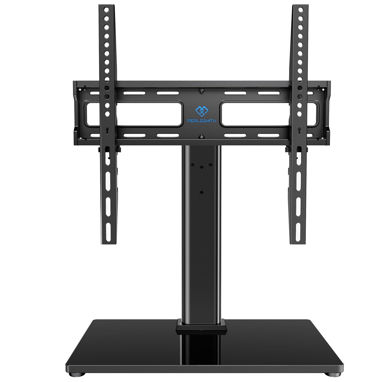 PERLESMITH front view of assembled TV stand showing stable base and modern design benefit