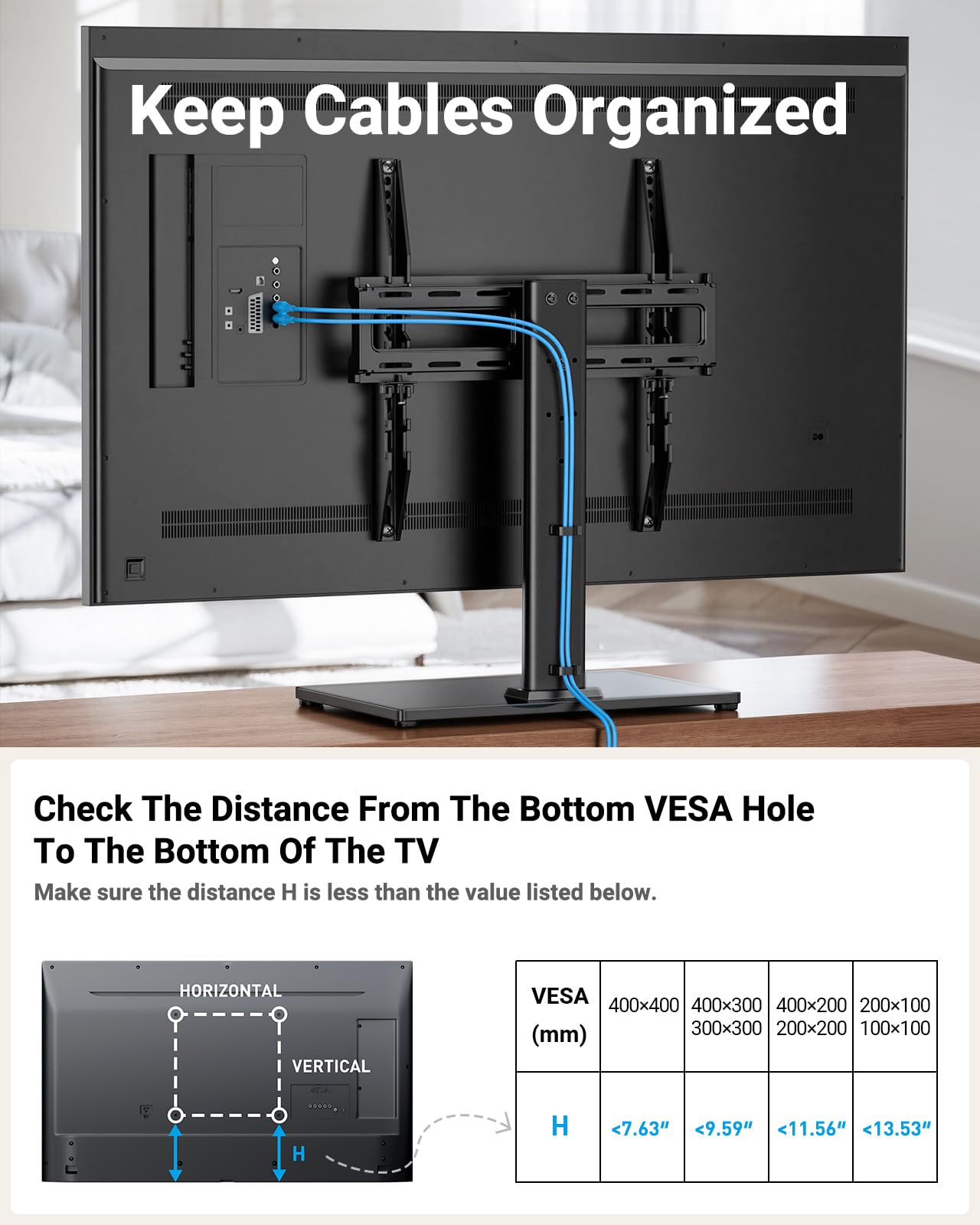 PERLESMITH steel pillar showing multiple height positions for flexible viewing benefit