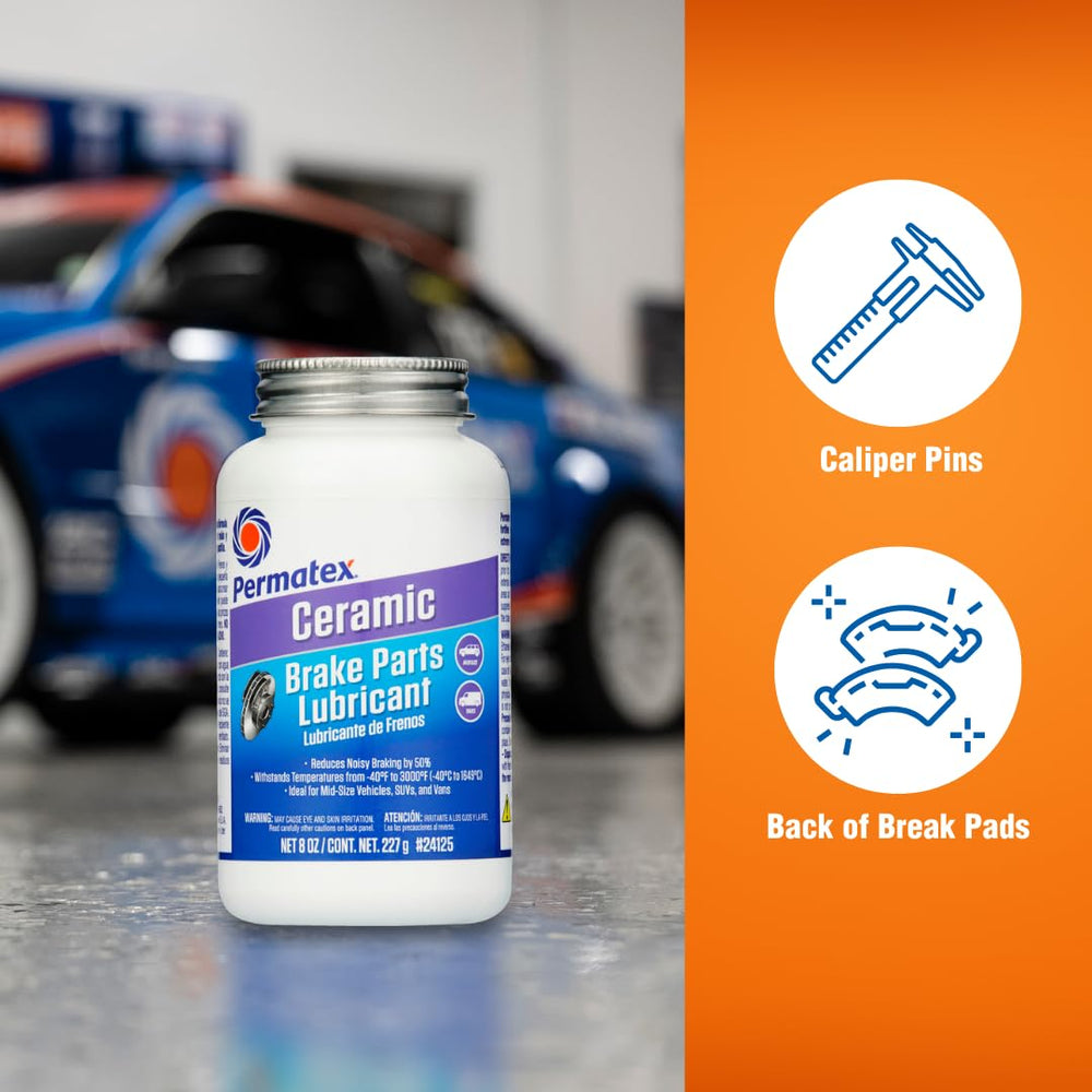Permatex 8 oz tube next to ruler showing size and convenient shop‑friendly portioning benefit