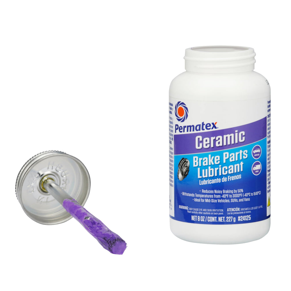Permatex close-up of purple ceramic grease texture demonstrating high‑temperature stability benefit