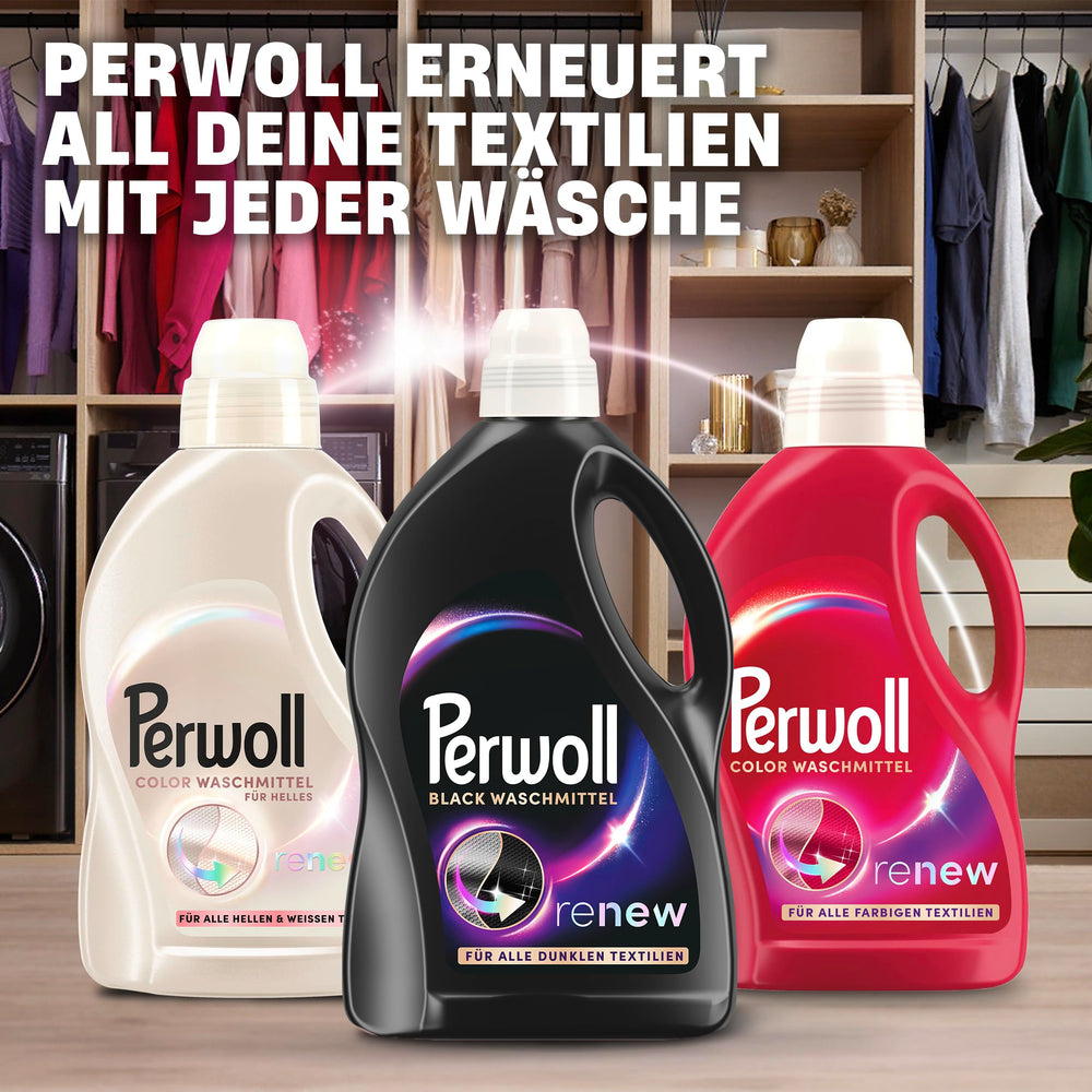 Perwoll black cap measuring dosage to prevent overdosing and waste