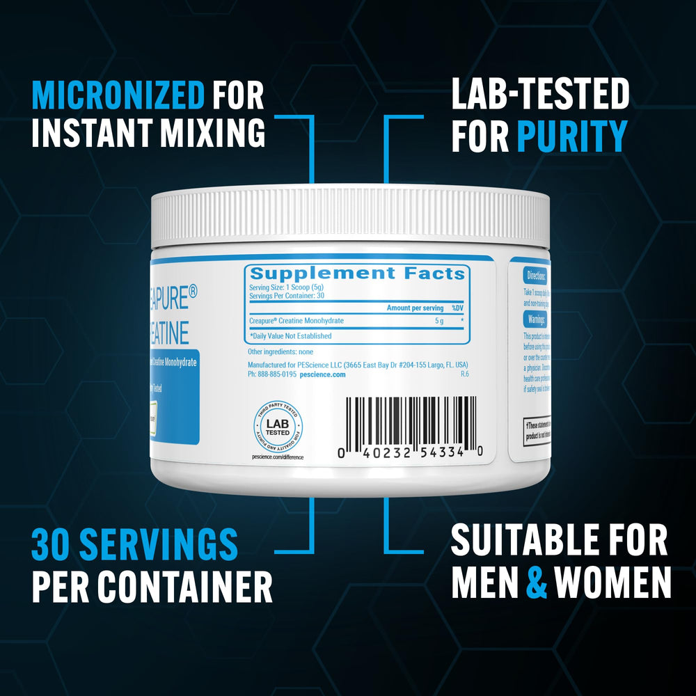 PEScience TruCreatine+ being mixed in water for quick convenient preparation