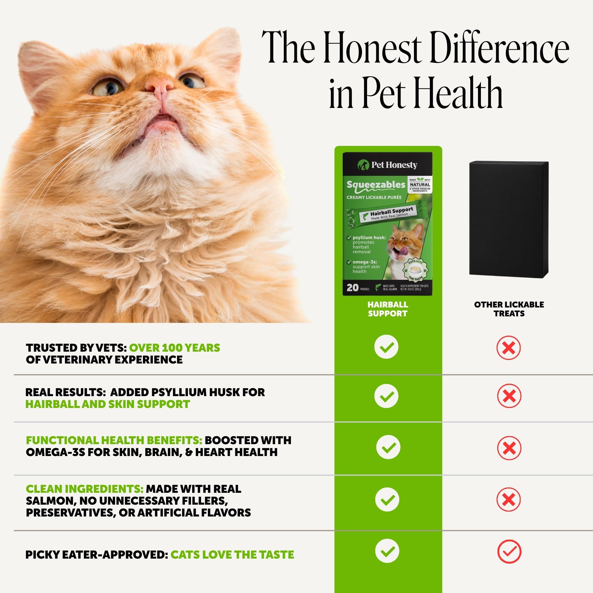 Pet Honesty cat licking puree from hand, high palatability encourages intake