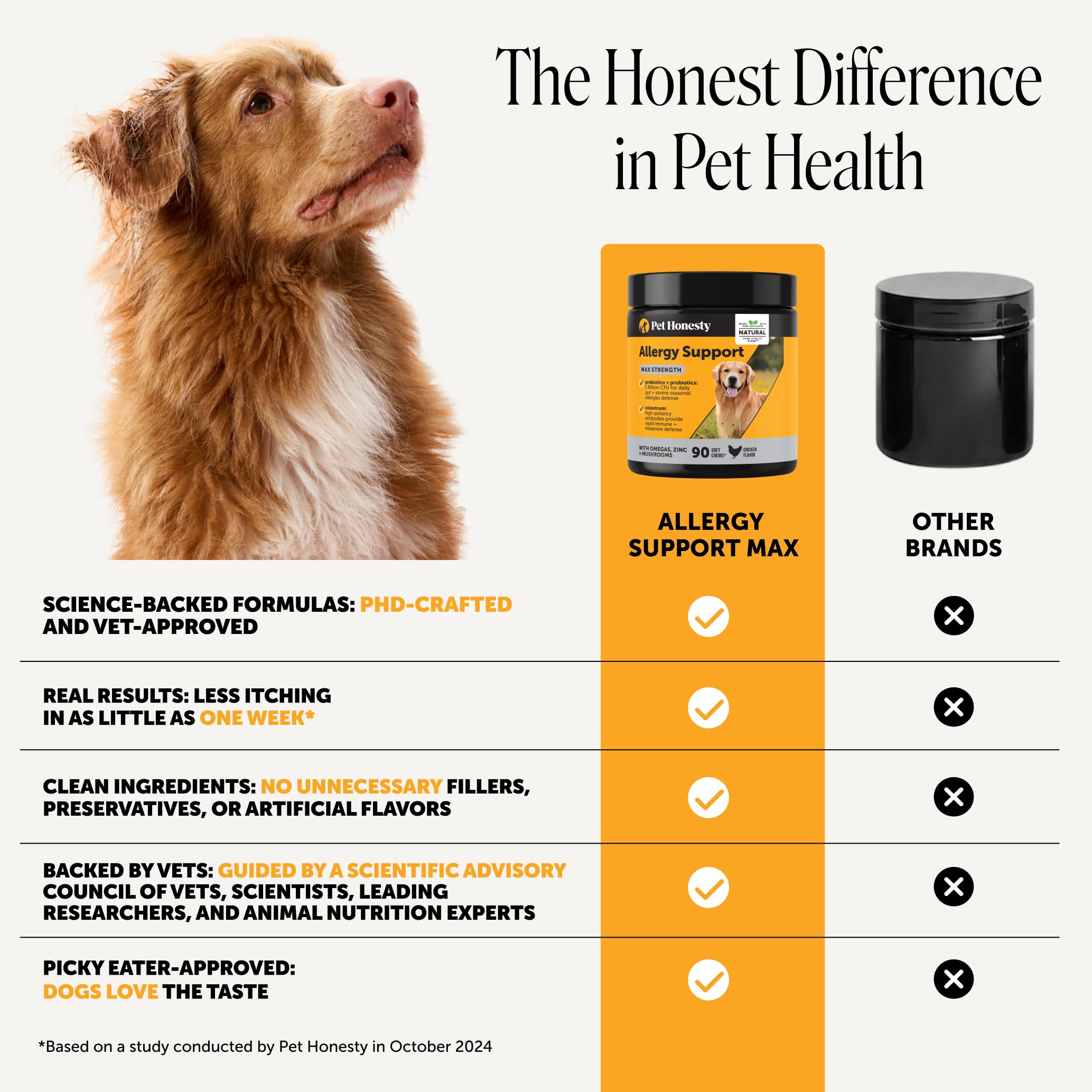 Pet Honesty chew offered to dog illustrating acceptance and ease of use
