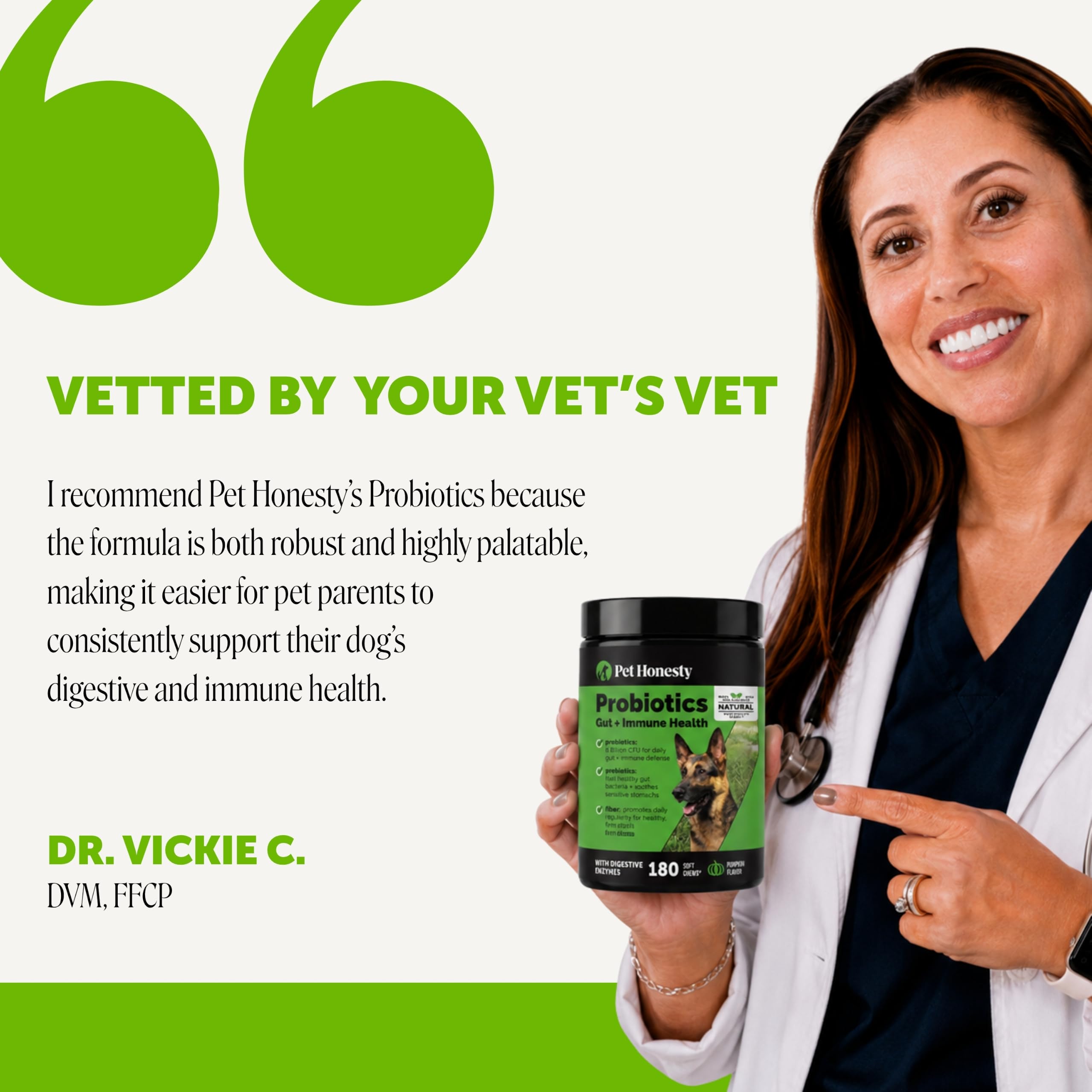 Pet Honesty natural ingredients display with pumpkin and papaya for digestion