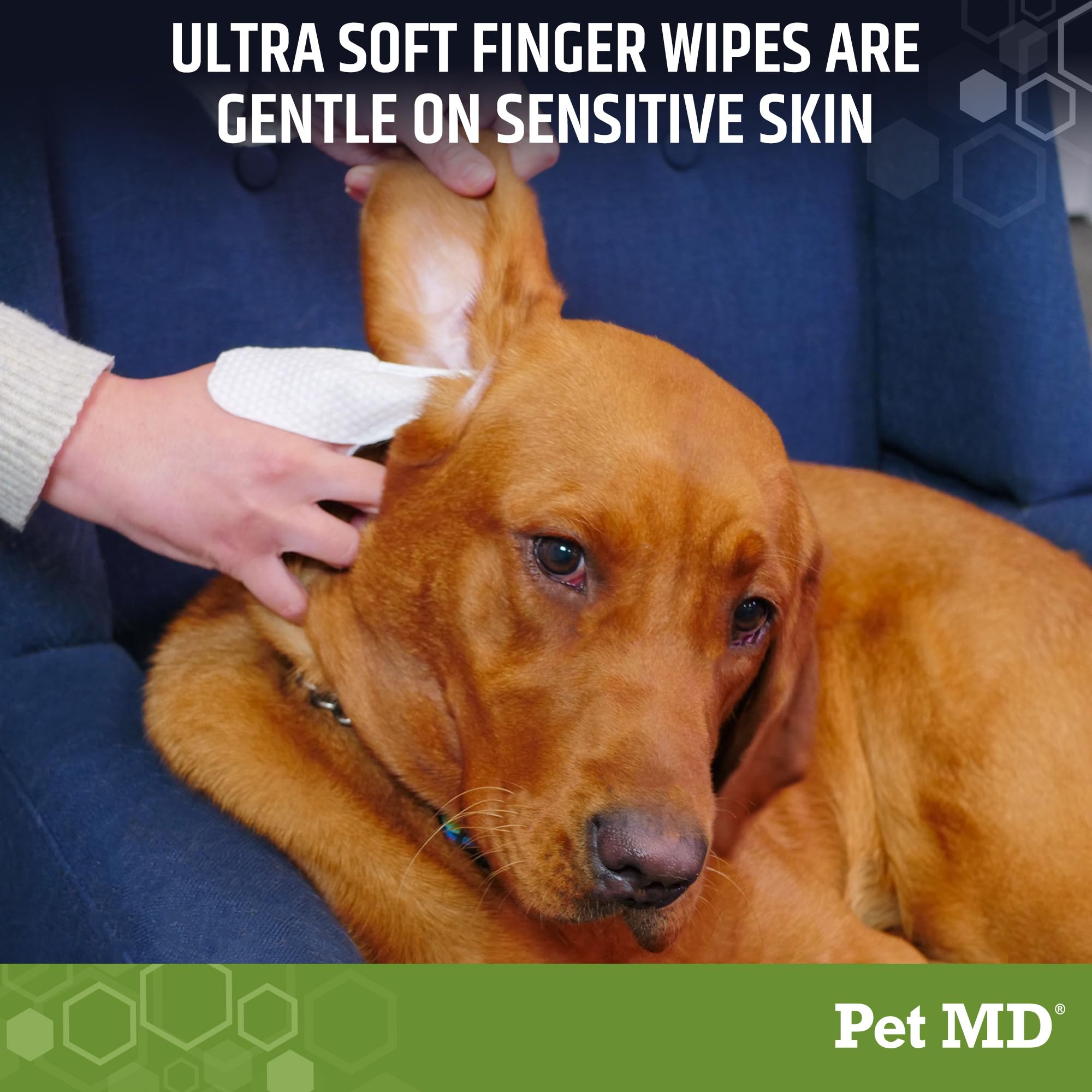 Pet MD open tub with wipes visible for quick dispensing and reuse