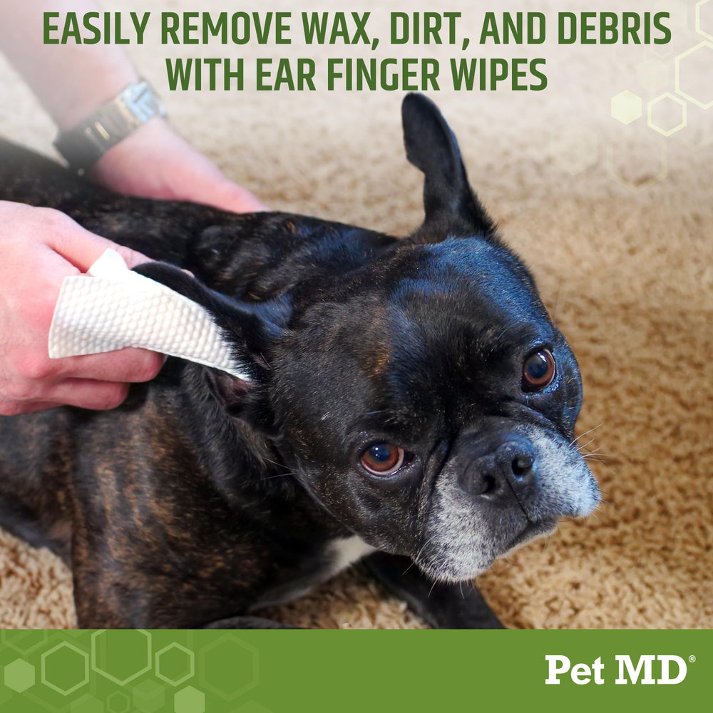 Pet MD wipe texture close-up showing soft fibers for gentle cleaning