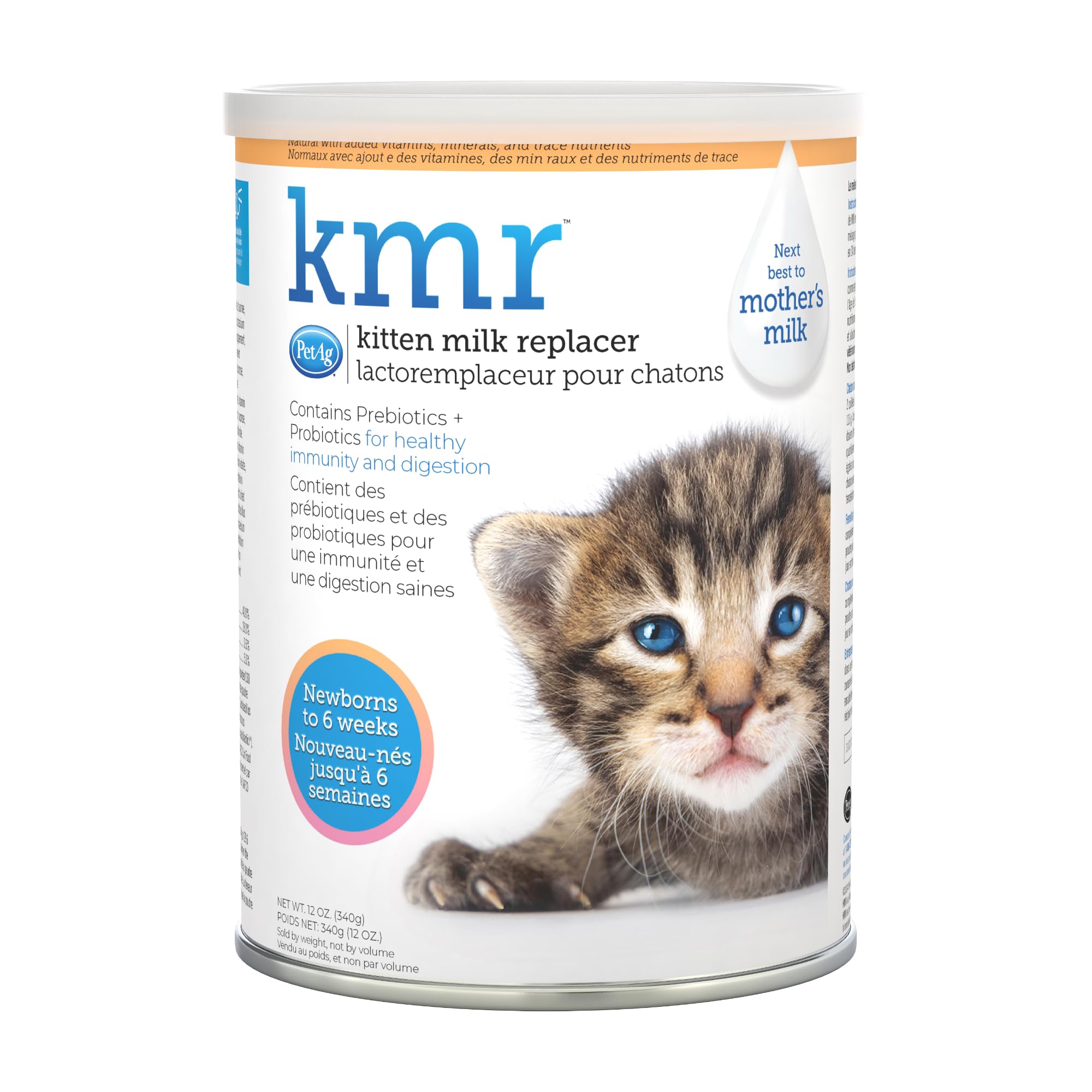 PetAg KMR front packaging showing product and clear benefits