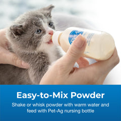 PetAg KMR mixed formula in bottle ready to feed for warmth and convenience