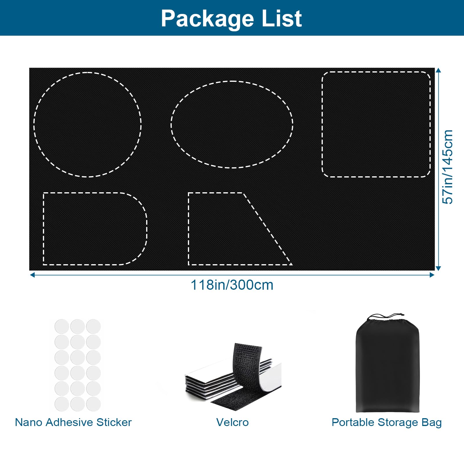 Petaholic Velcro and nano-adhesive stickers kit for tool-free installation