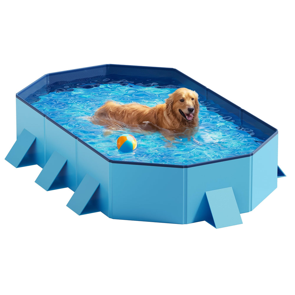 Peteast pool front view showing spacious octagonal play area and easy entry