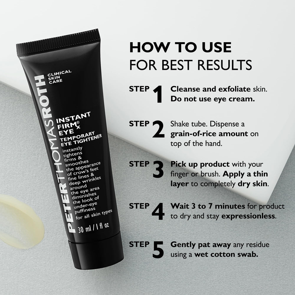 Peter Thomas Roth label close-up listing key firming agents and glycerin