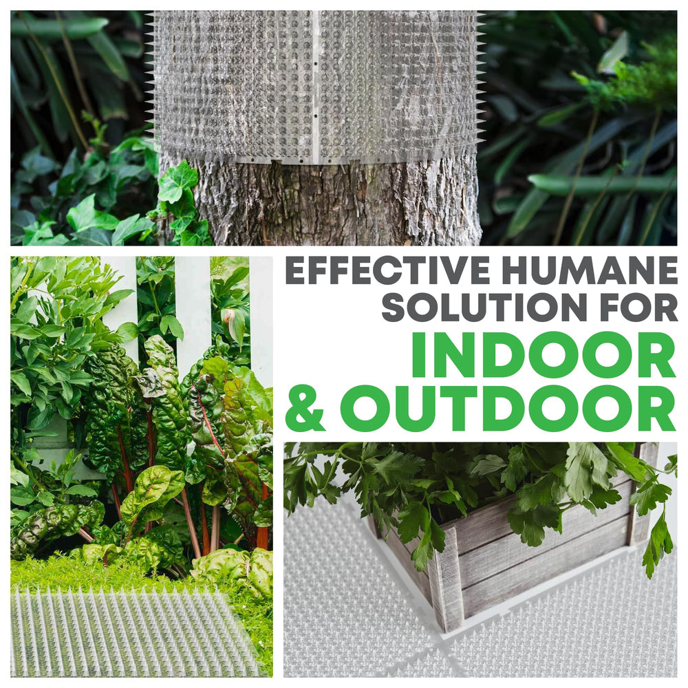 Petfolio mat installed in outdoor garden preventing animals from digging effectively