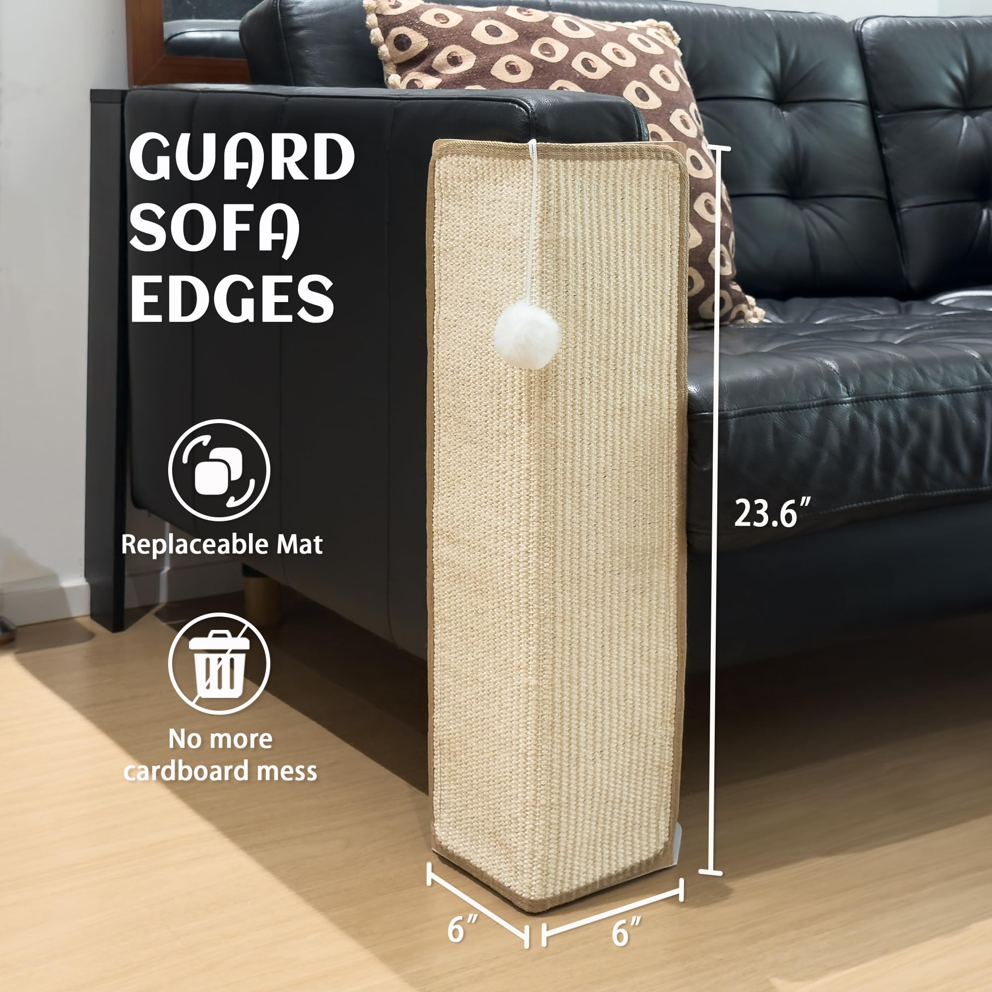 PETKARAY wide wooden base detail providing stable anti-tipping benefit