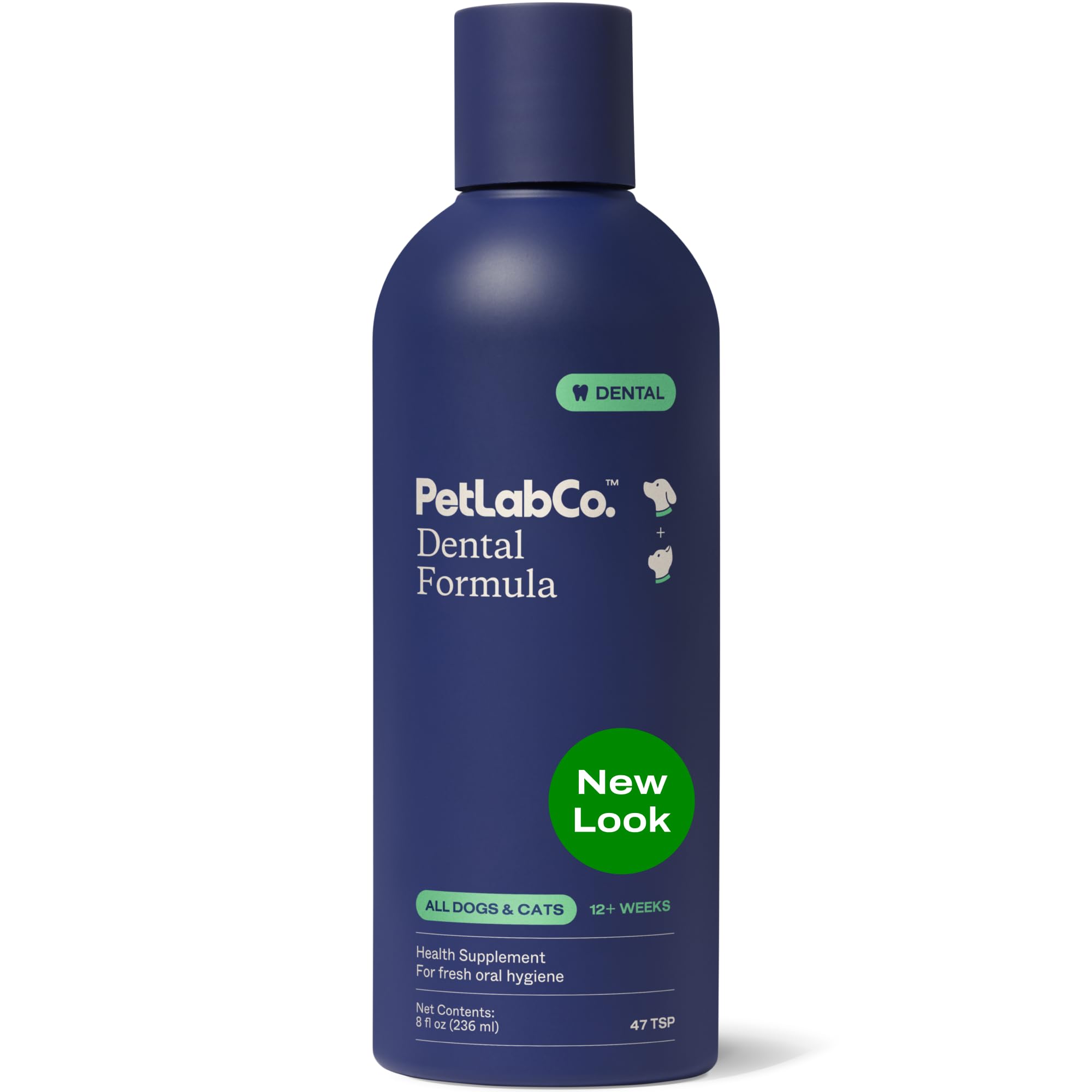 PetLab Co. bottle front packaging showing product and size benefits