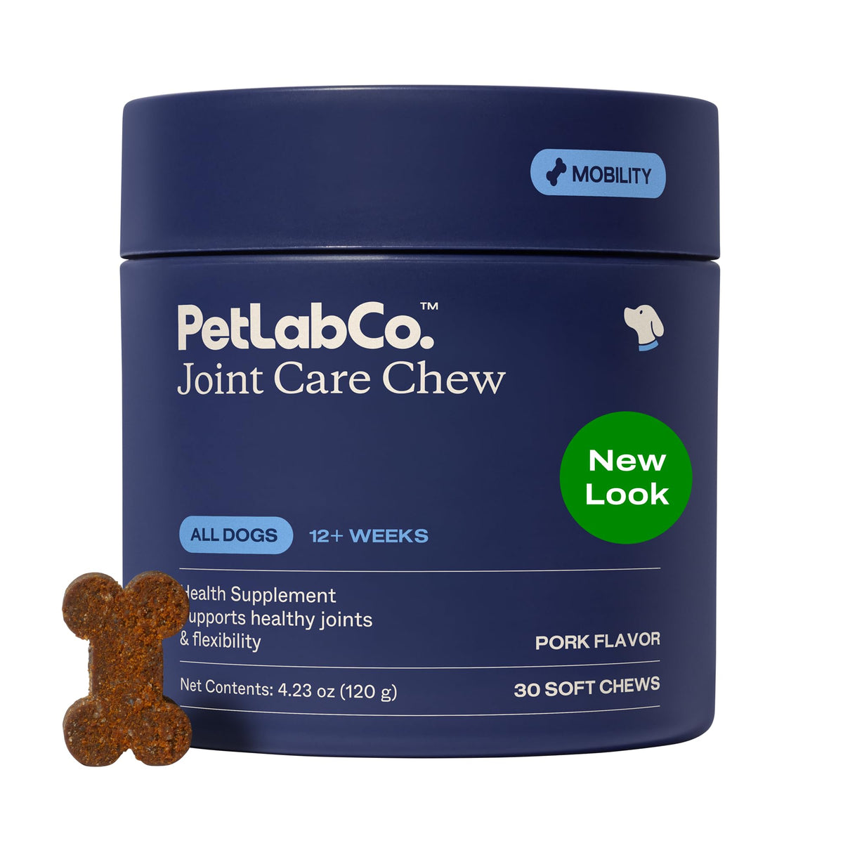 PetLab Co. front packaging showing jar and product benefits