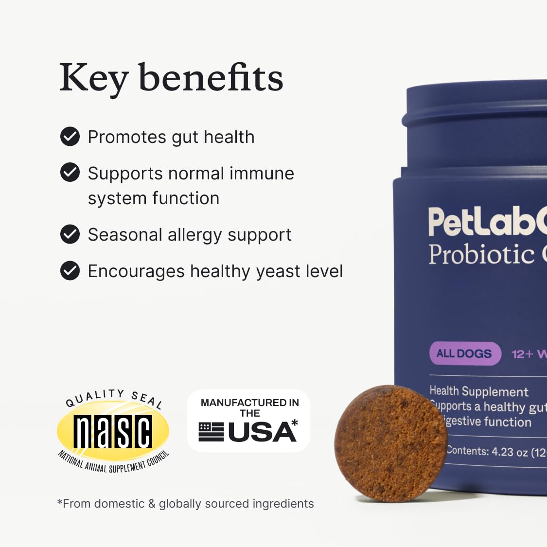 PetLab Co. soft chew close-up highlighting palatable texture and ease