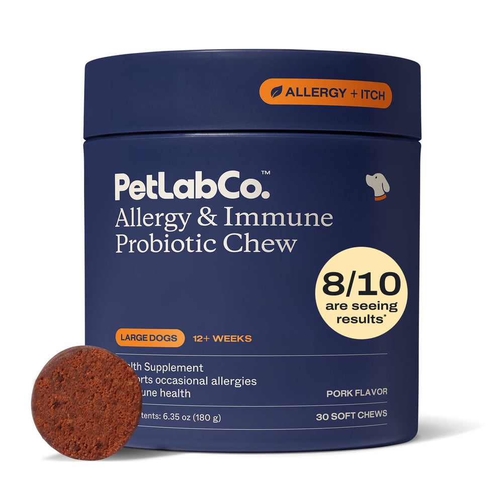 PetLab Co. front packaging showing product benefits and large-dog focus