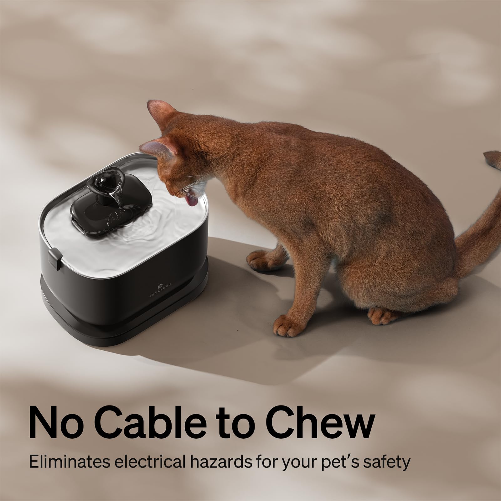 PETLIBRO magnetic charging base demonstrating fast recharging and cordless safety