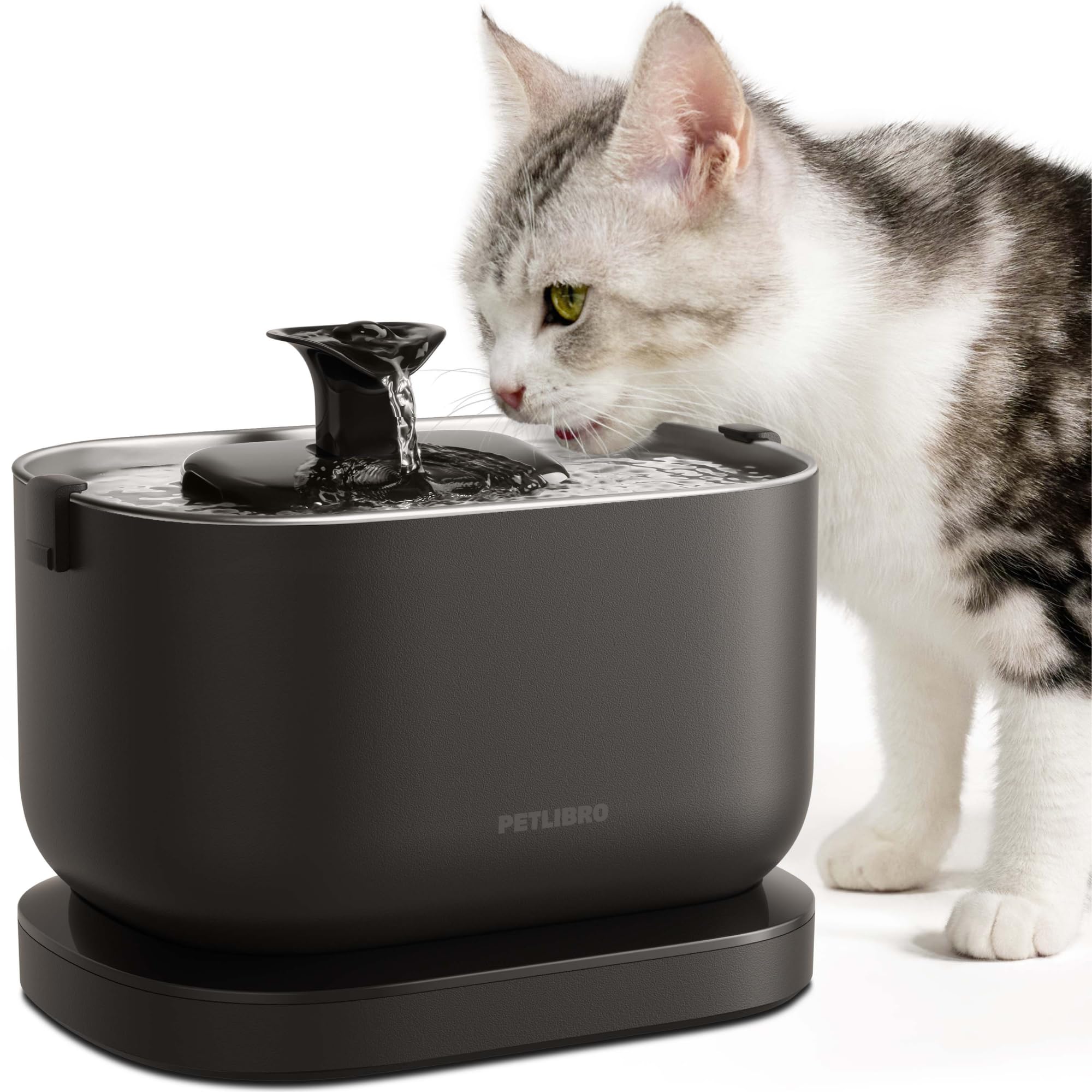 PETLIBRO Dockstream front view showing cordless design and 2.5L capacity benefit