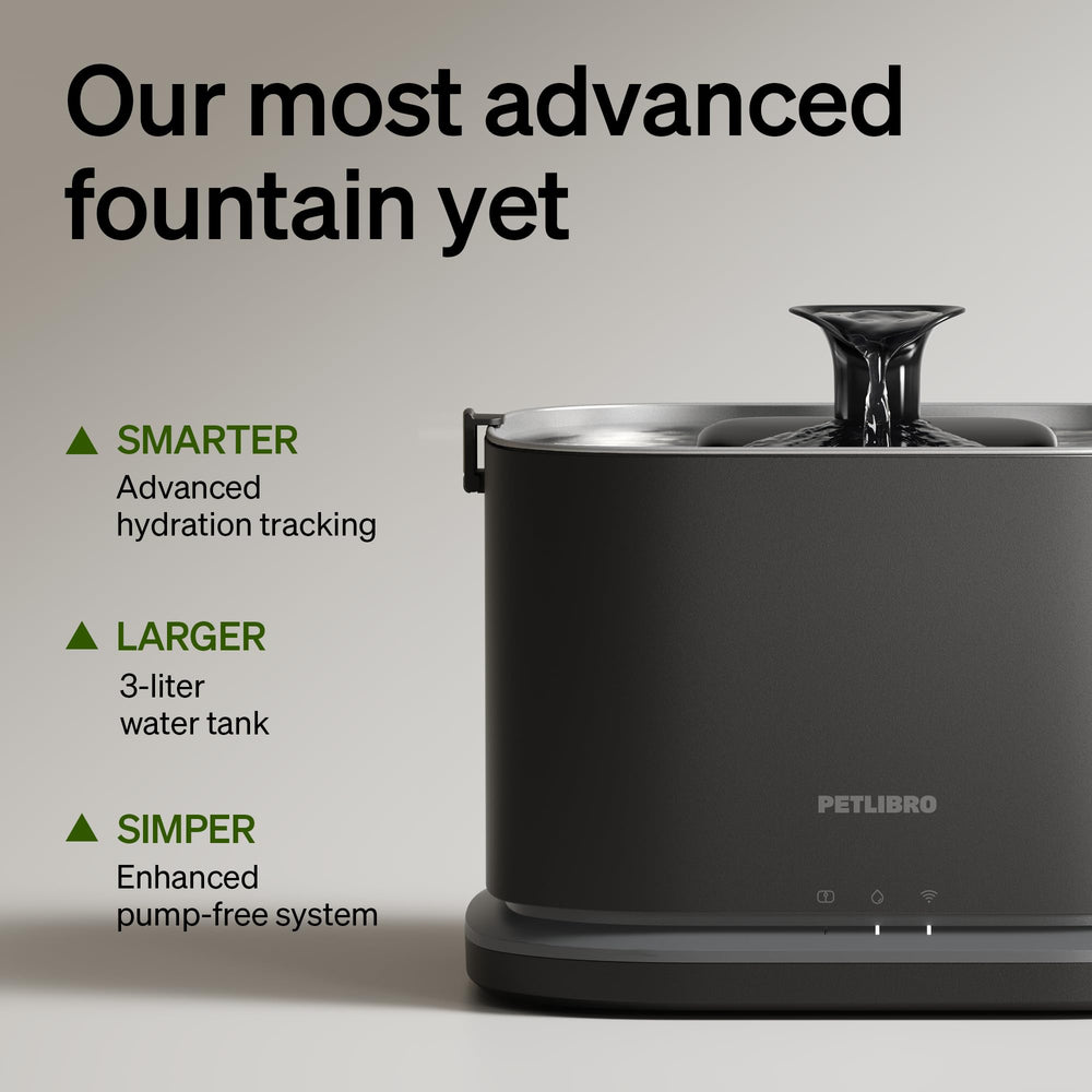 PETLIBRO app screen with hydration data to monitor drinking trends remotely