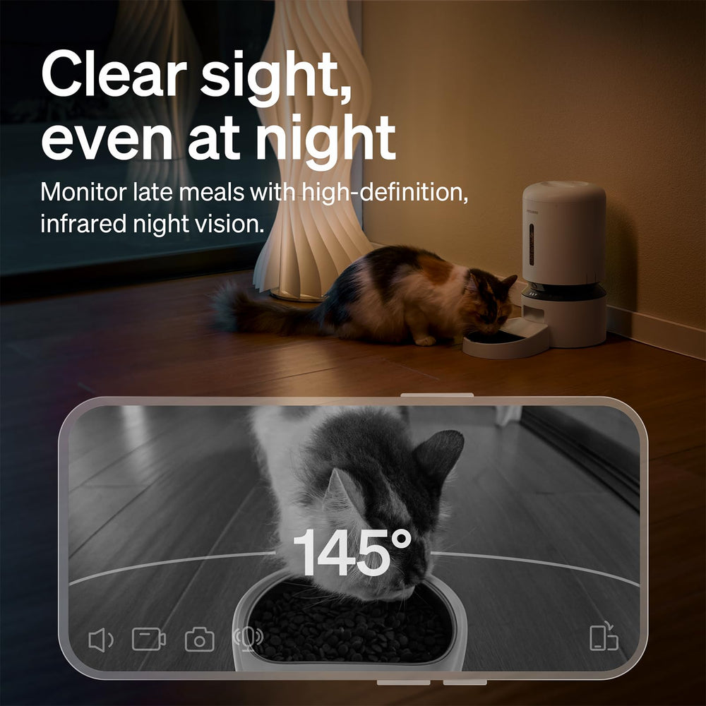 PETLIBRO top camera close-up with visible lens for wide-angle monitoring