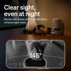 PETLIBRO top camera close-up with visible lens for wide-angle monitoring