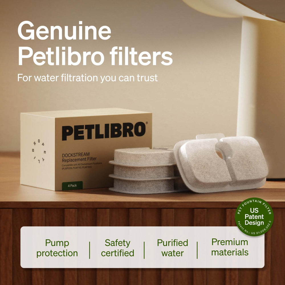 PETLIBRO filter soaked in water to show readiness and improved filtration