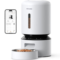 PETLIBRO front view showing compact smart feeder and easy setup