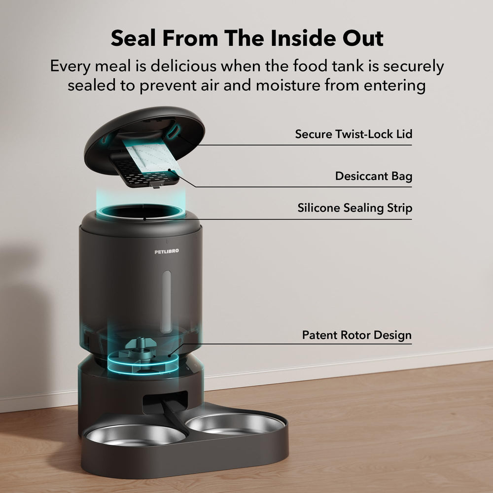 PETLIBRO infrared sensor and red warning light for clog detection safety