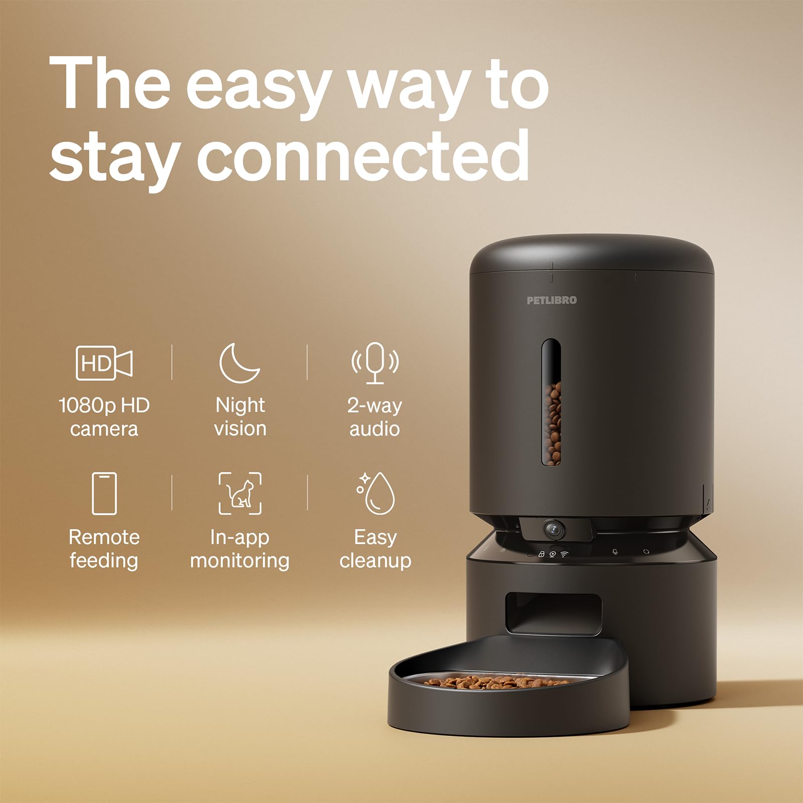 PETLIBRO dispensing kibble to show consistent meal delivery