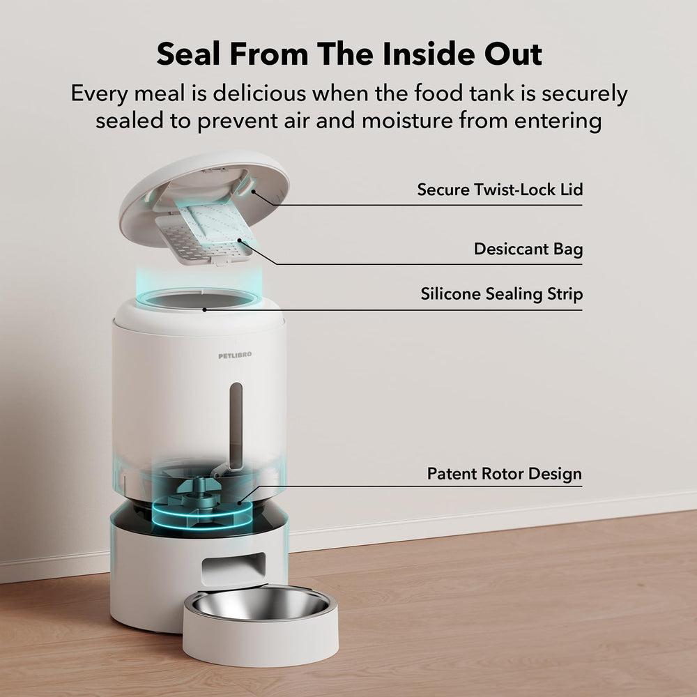 PETLIBRO stainless steel bowl highlighting hygienic feeding and easy wash