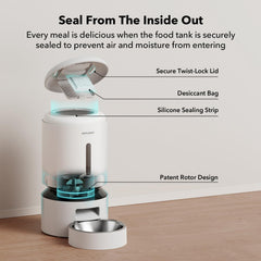 PETLIBRO stainless steel bowl highlighting hygienic feeding and easy wash