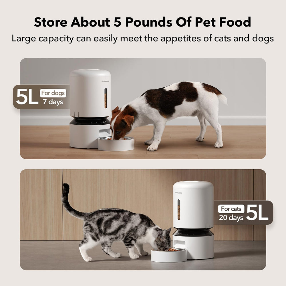 PETLIBRO twist lock lid preventing pet access and secure storage