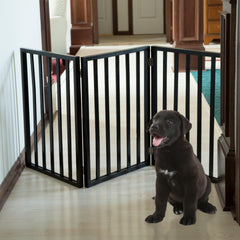 PETMAKER gate positioned at top of stairs providing a safe, no-drill barrier