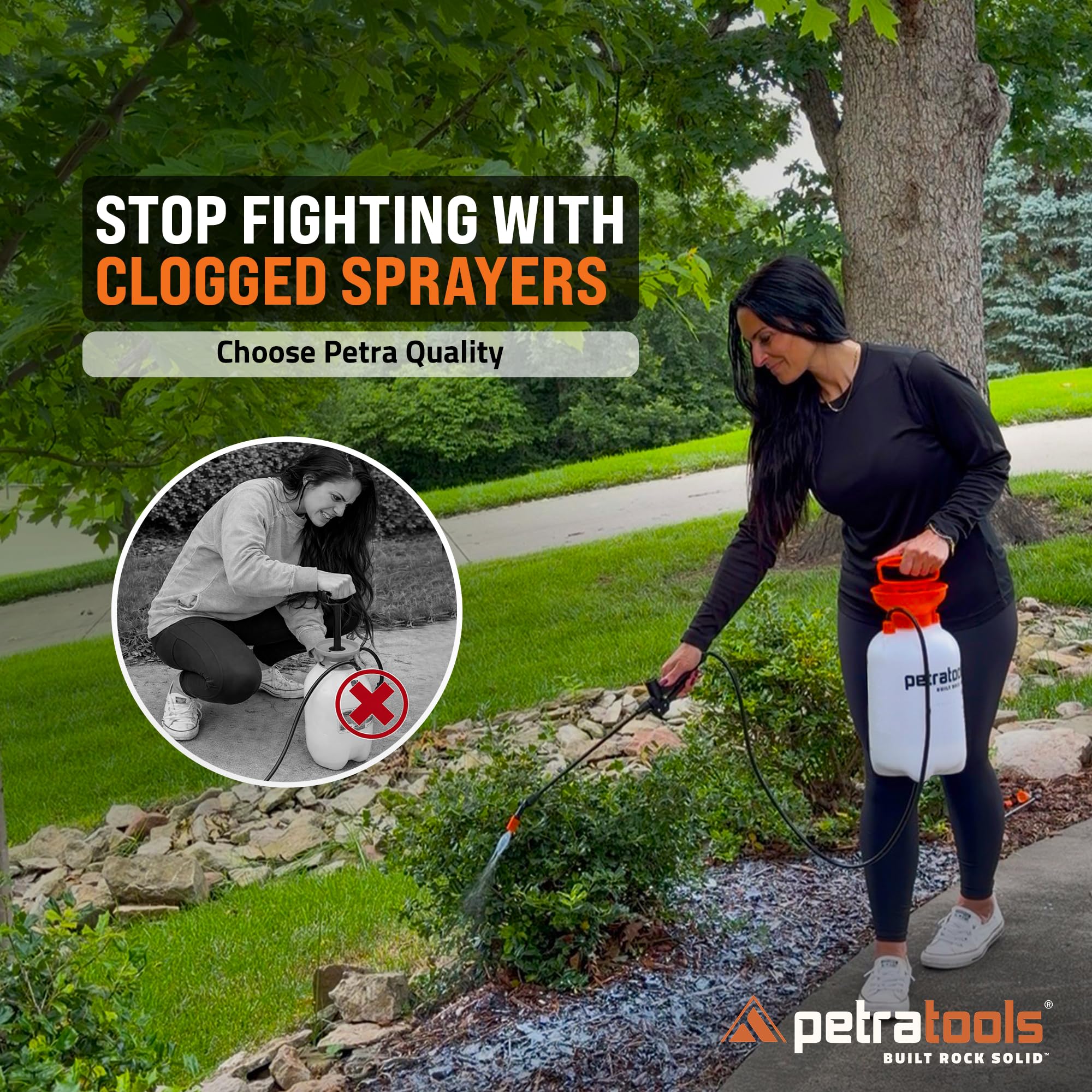 Petra HD201 beside a watering can for size comparison and portability