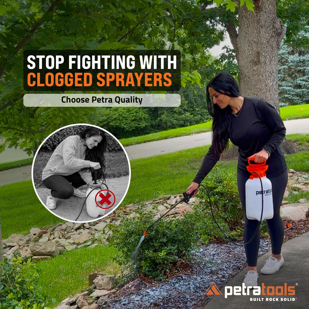 Petra HD201 beside a watering can for size comparison and portability