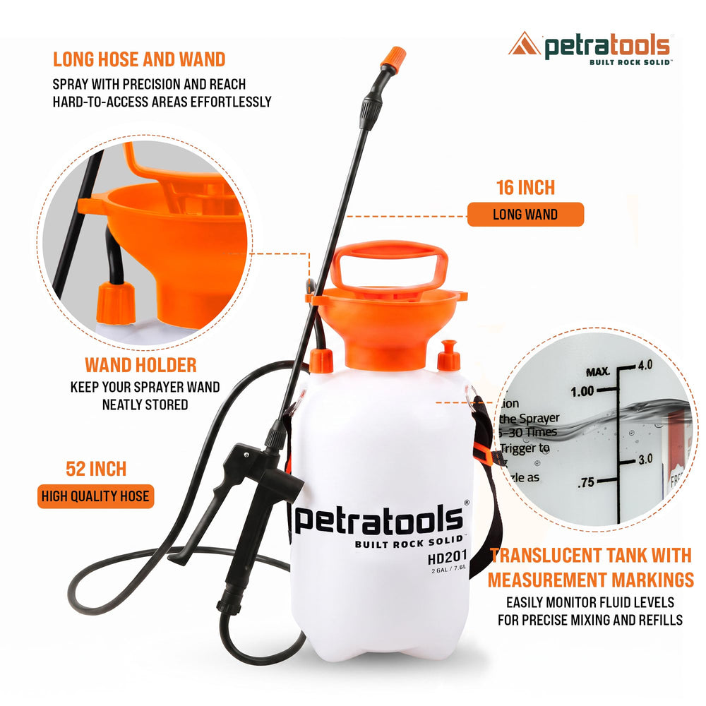 Petra HD201 translucent tank displaying visible liquid levels for accuracy